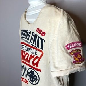 Zara Wide Neck Tee Men’s Sz S